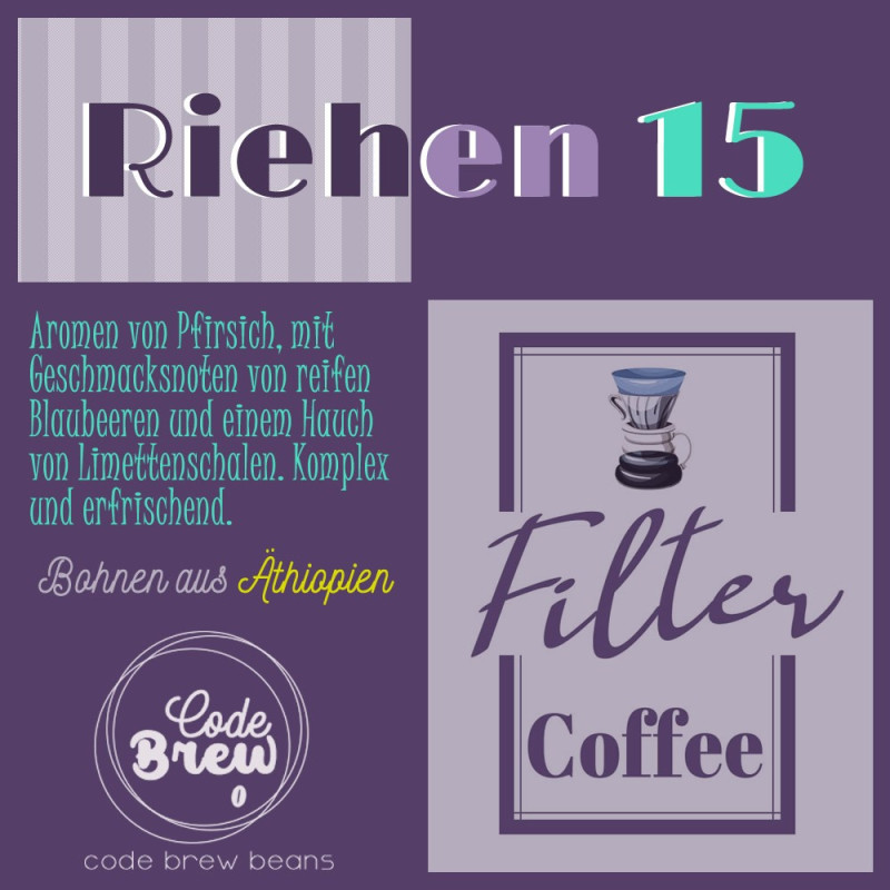 Filterkaffee aus Äthiopien. Komplex und erfrischend.